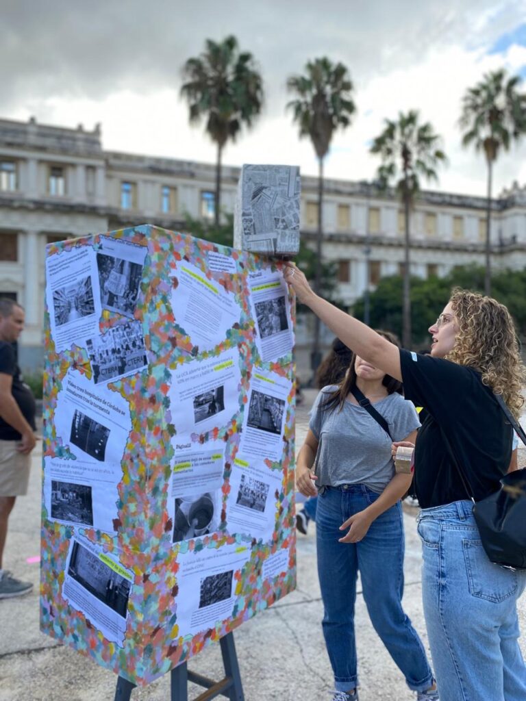 Imagen de la intervención en la Plaza de la Intendencia de Córdoba