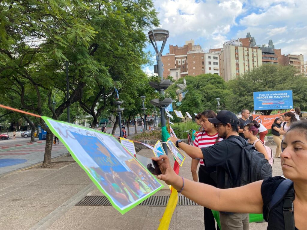 Imagen de la intervención en la Plaza de la Intendencia de Córdoba